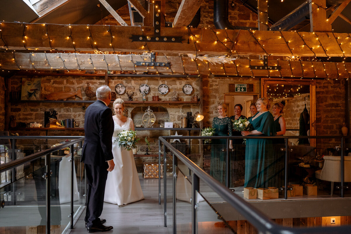 Bridal party at Wharfedale Grange luxury wedding venue