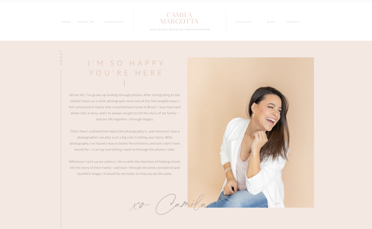 Camila Margotta Brand and Website Design