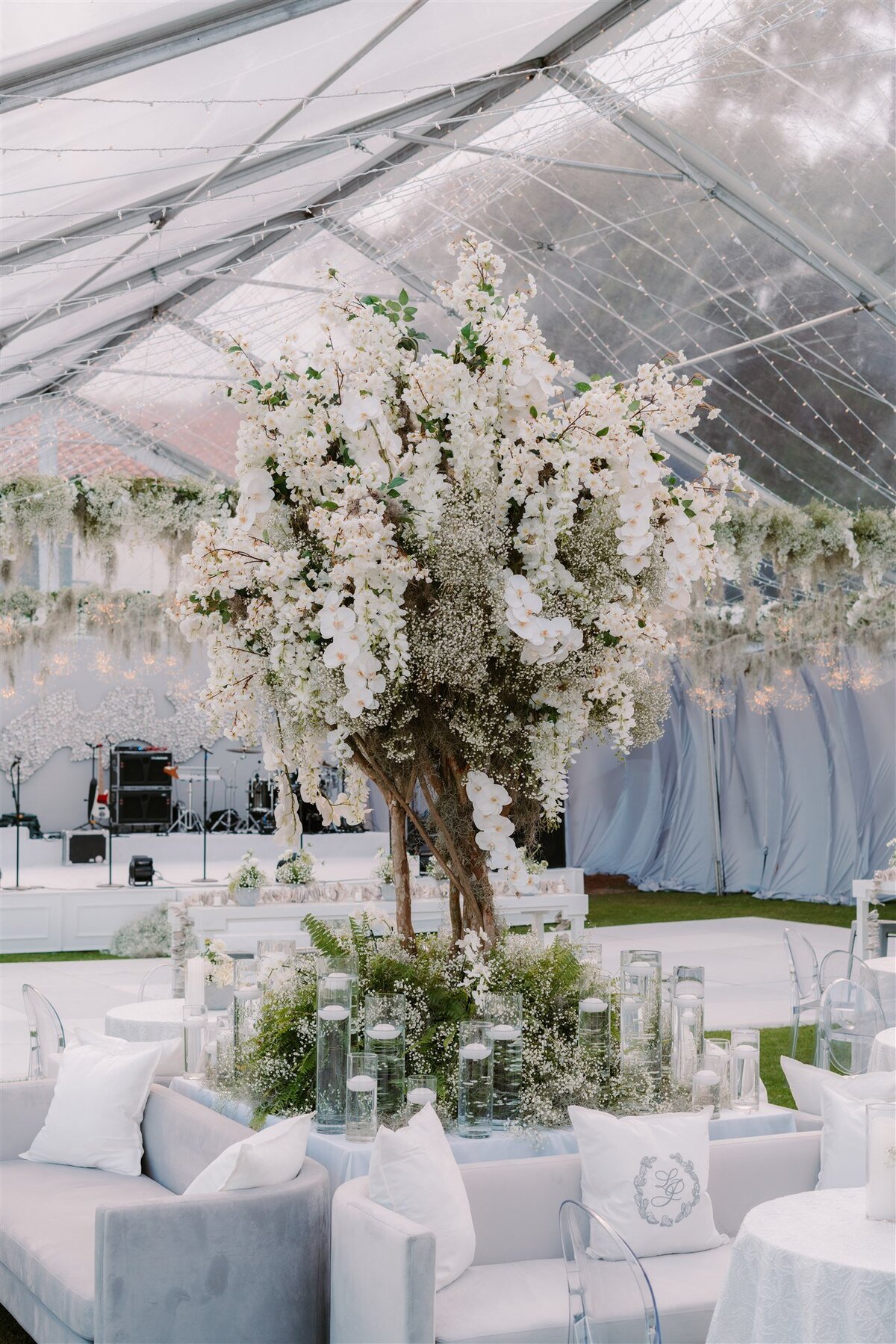 luxury floral display at Sea Island wedding