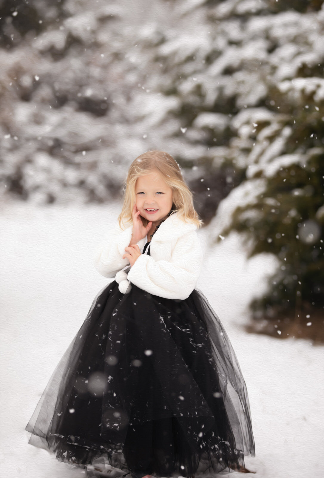 snow-in-texas-portrait-with-girl-in-black-dress
