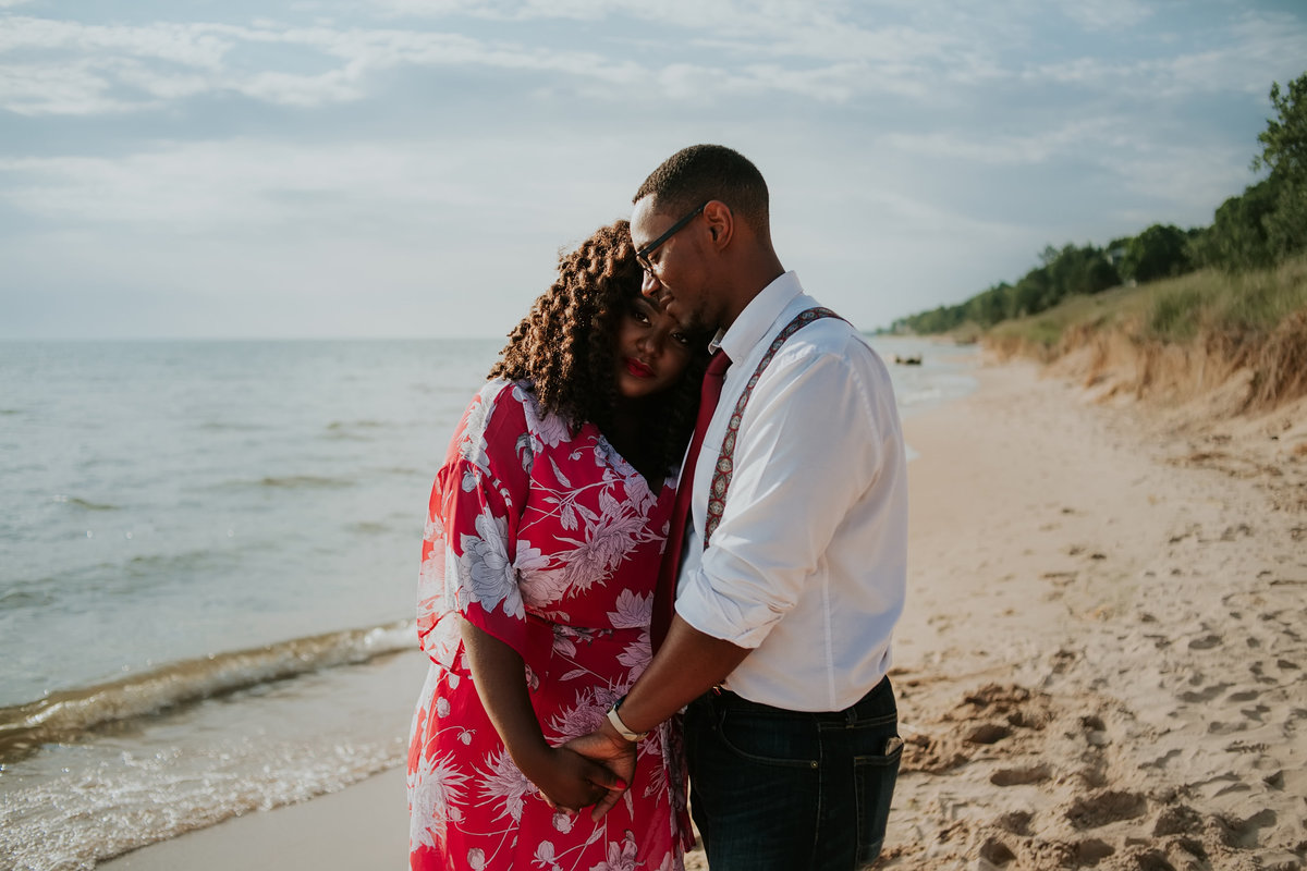 conservative no kissing engagement session michigan