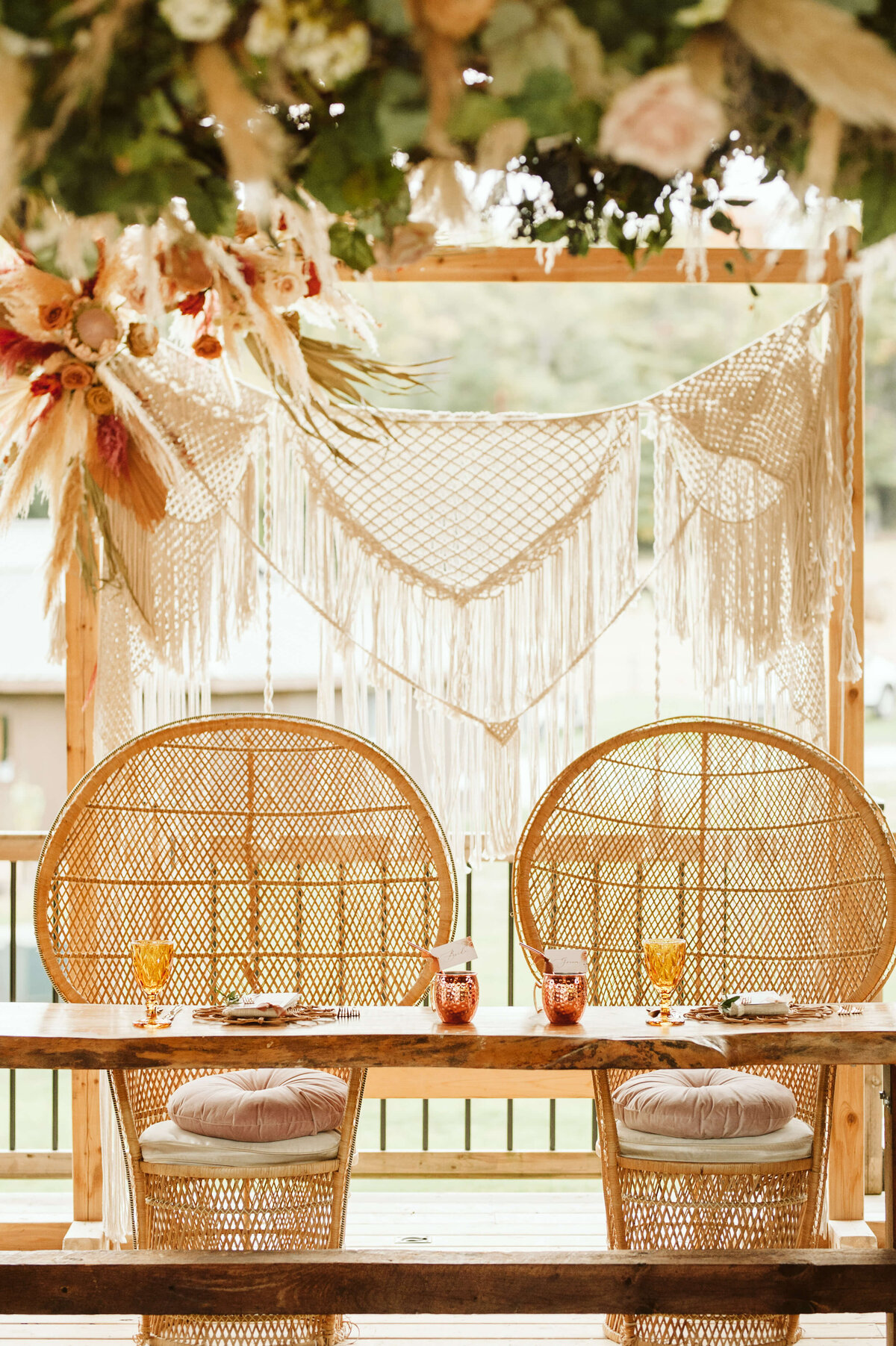 Boho Wedding Decor - Sweetheart Table