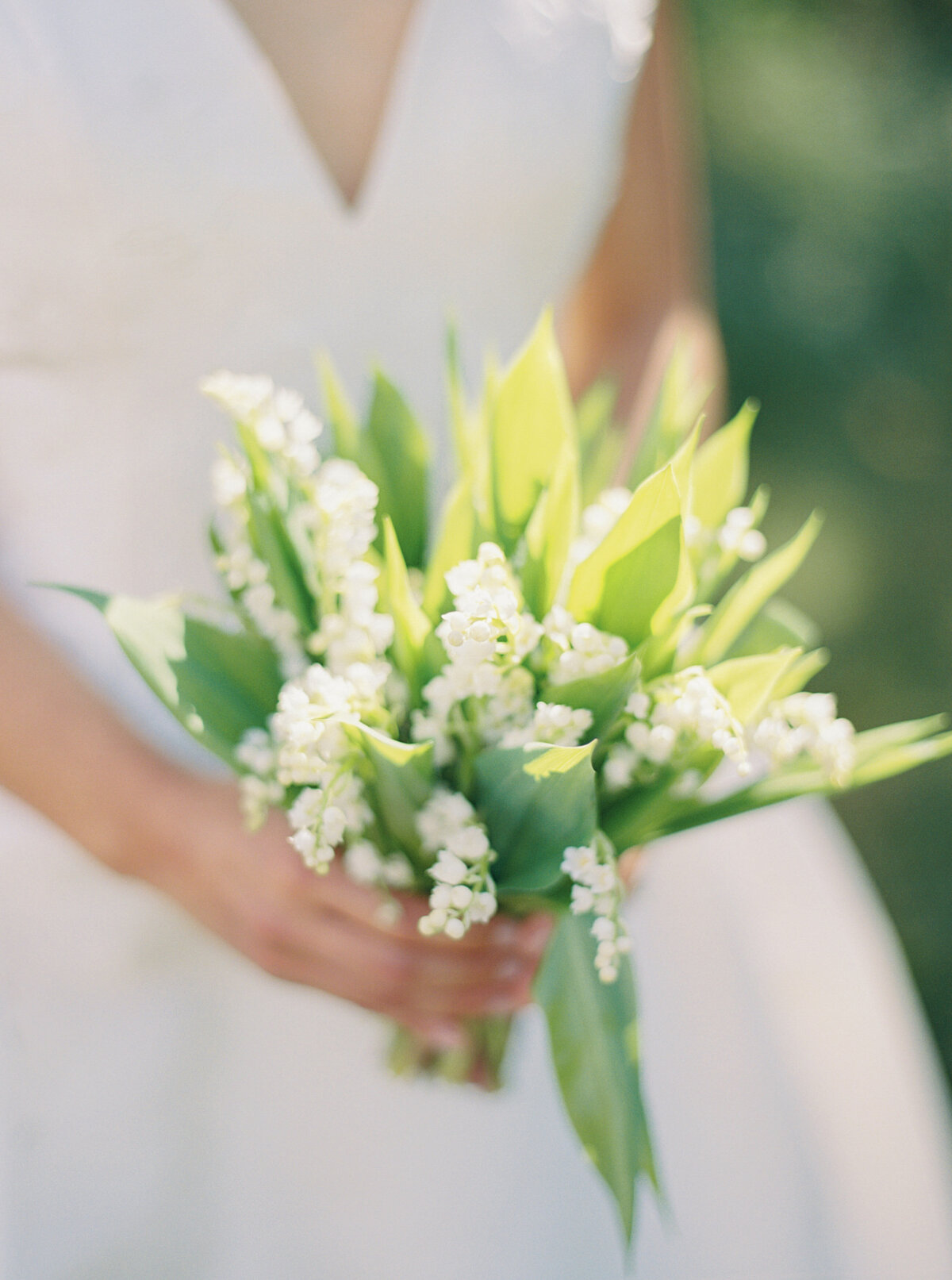 Lily of the valley floral detail at Colorado wedding