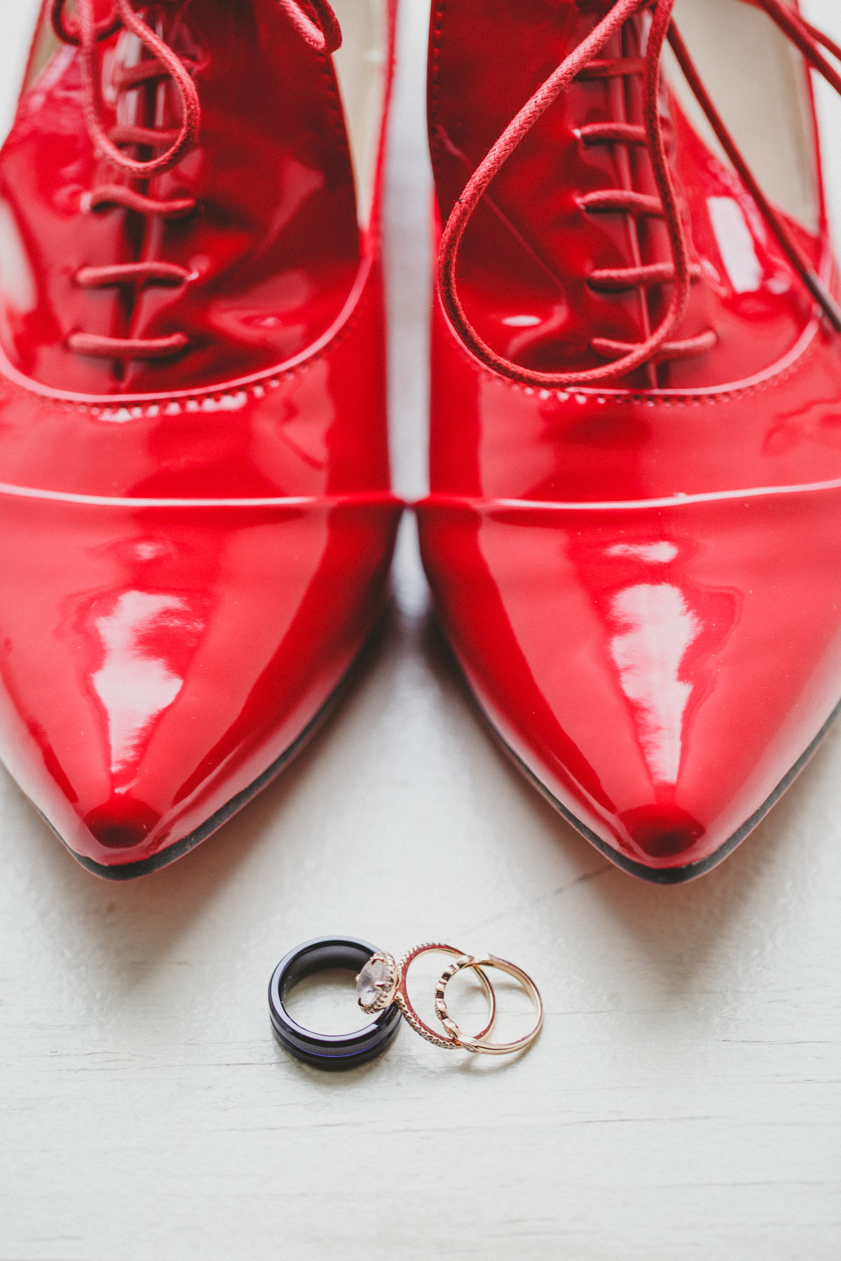 red patent leather wedding shoes