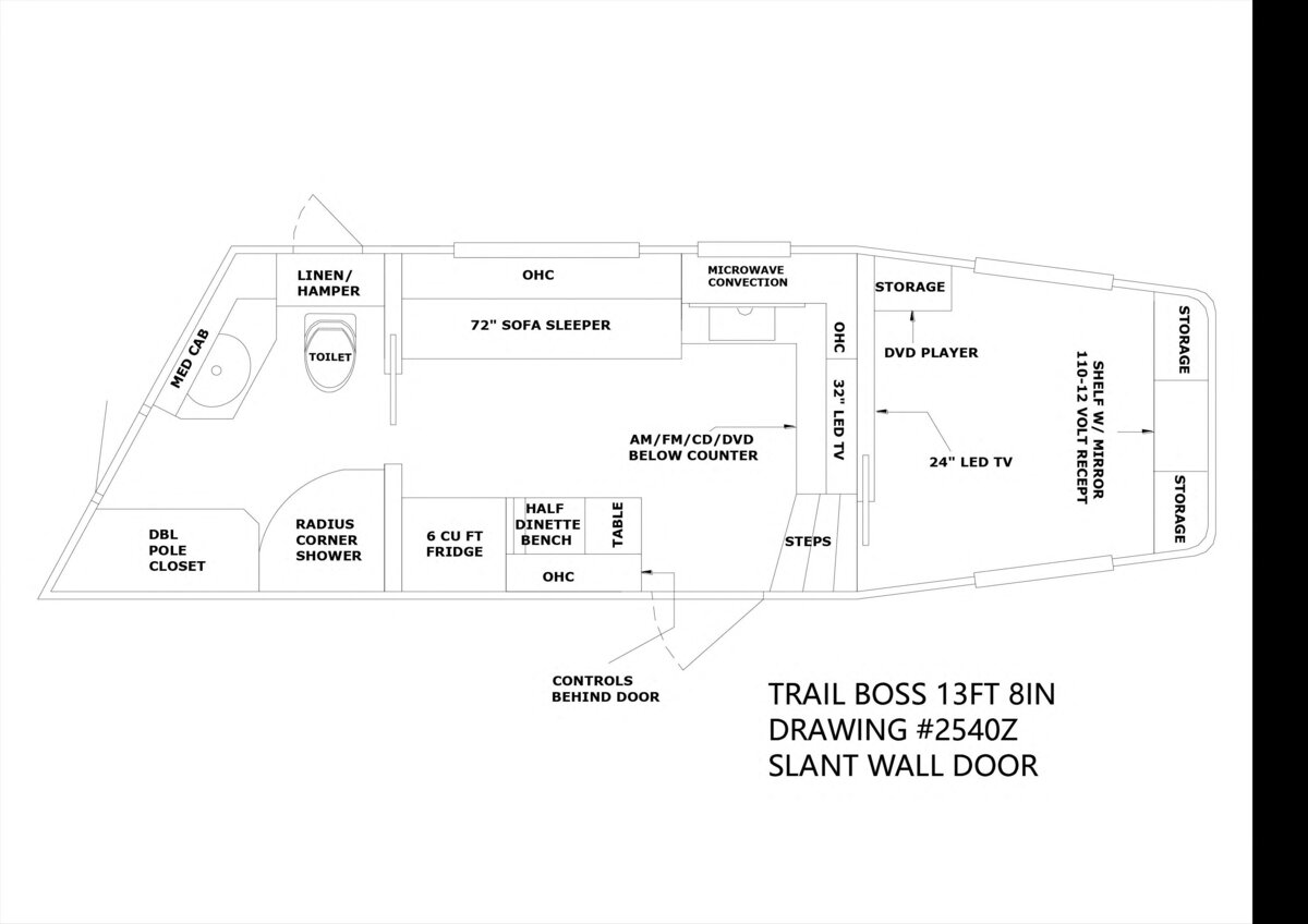 13FT 8IN 2540Z SLANT WALL DOOR