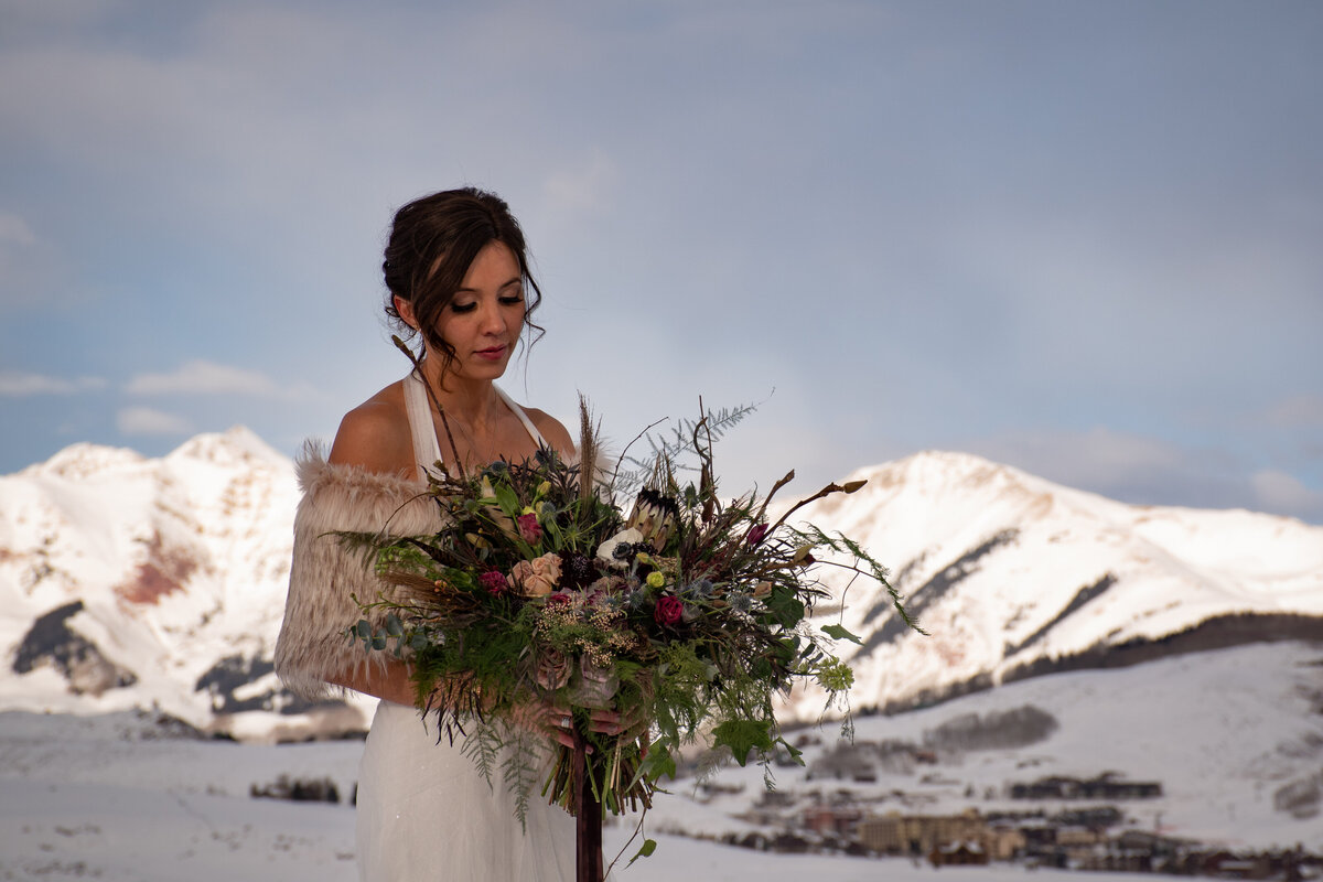 Crested Butte Colorado Winter Bride