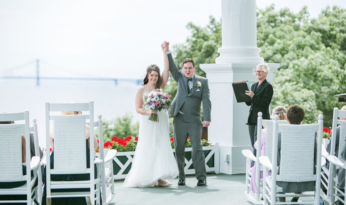 West Porch Grand Hotel Wedding Ceremony / Mackinac Island