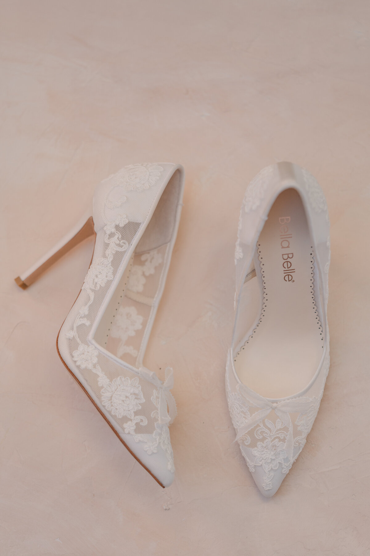 Bride's dress and shoes