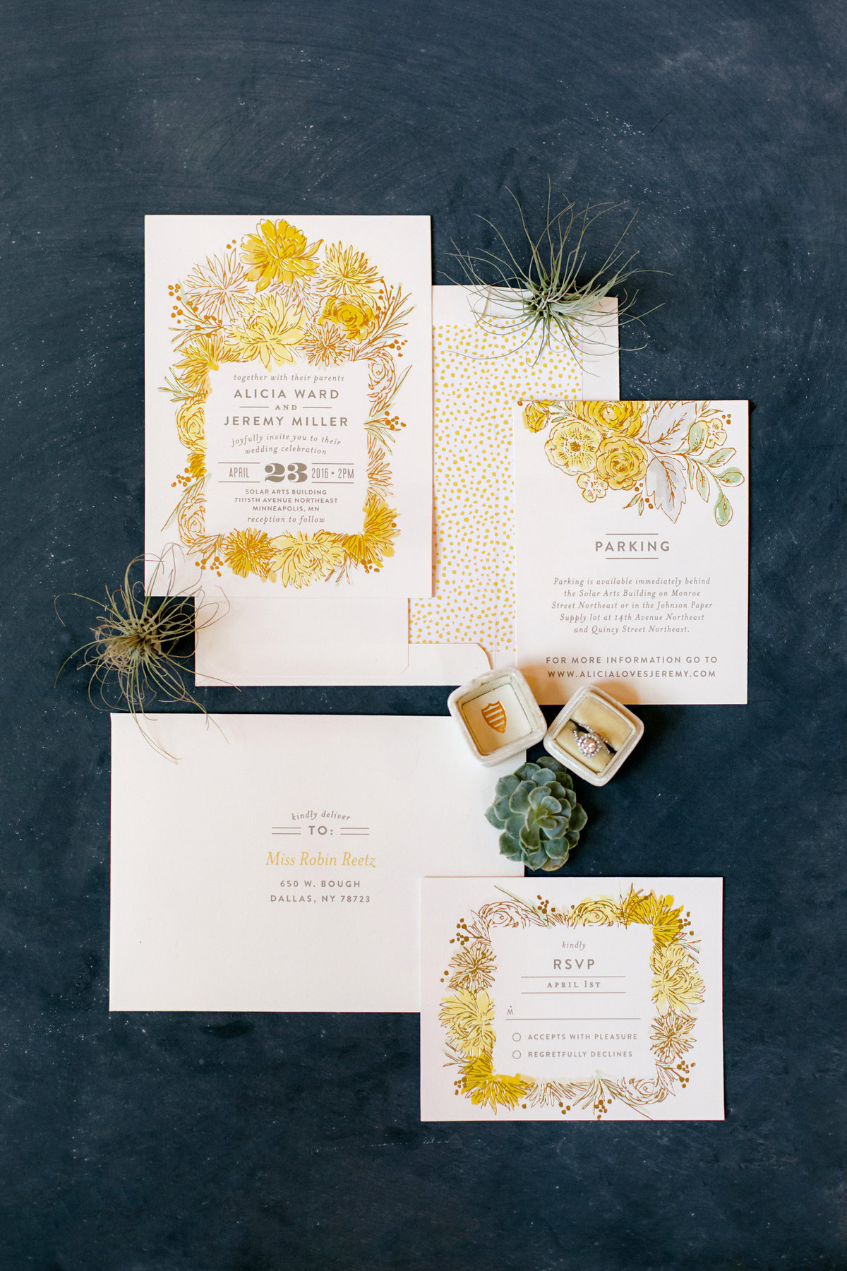 botanical floral invitations paper