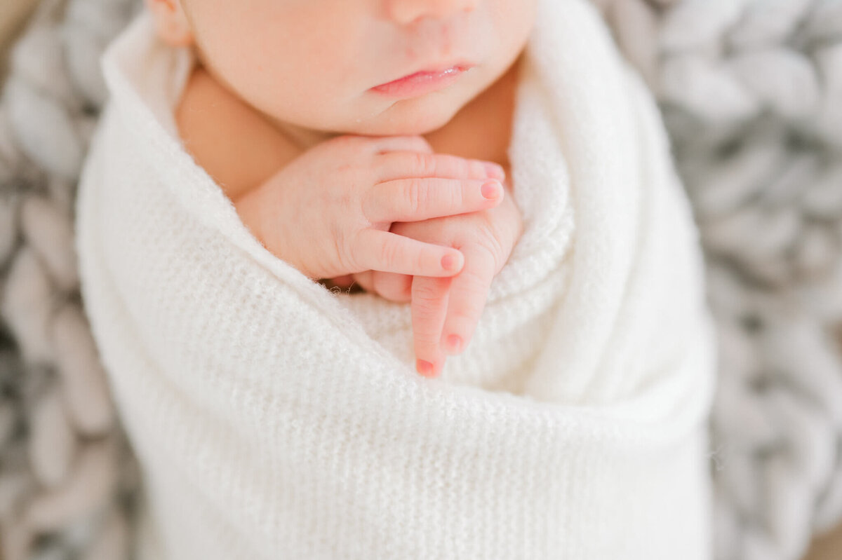 detail photo of baby hands
