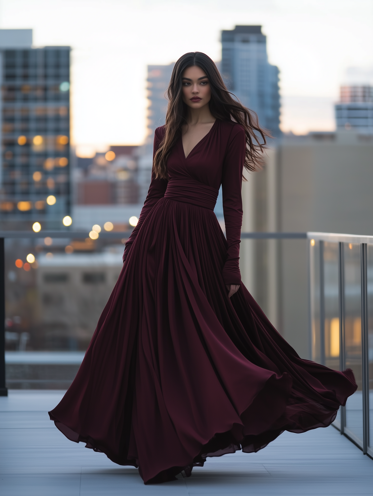 Elegant Rooftop Portrait