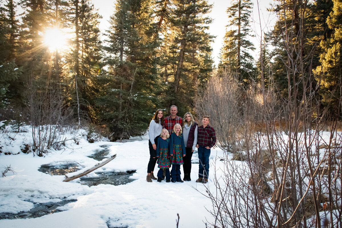Snowy family photos Pitkin Crested Butte Colorado