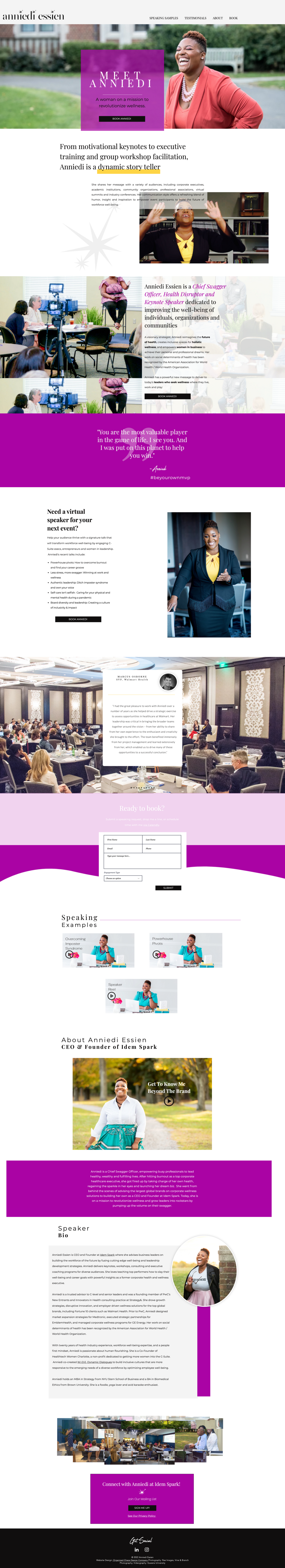 Speaker Website Design