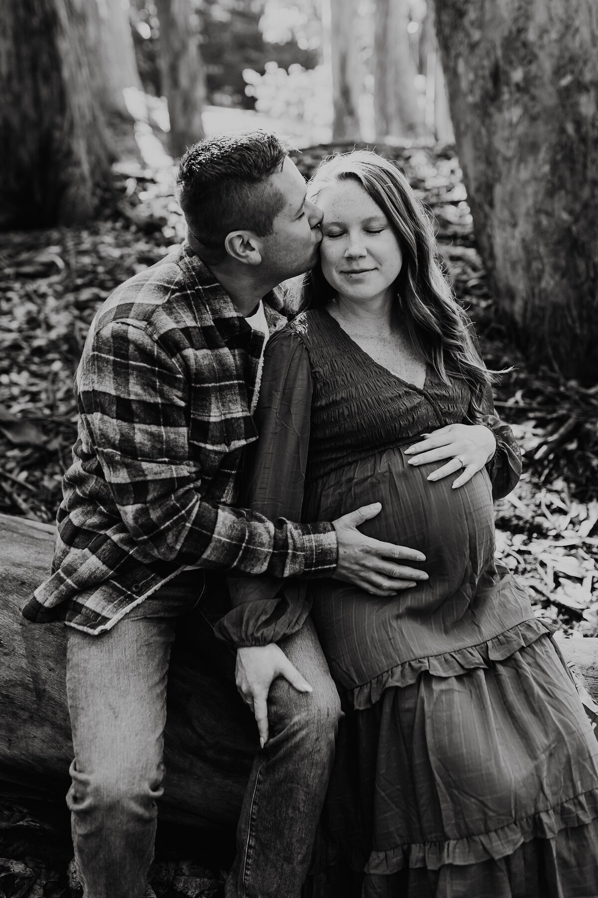 B & W Maternity at Woodline in the Presidio