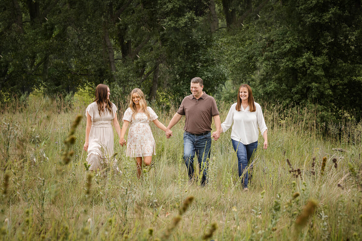 A candid moment for this family during their outdoor session in Southern Minnesota.