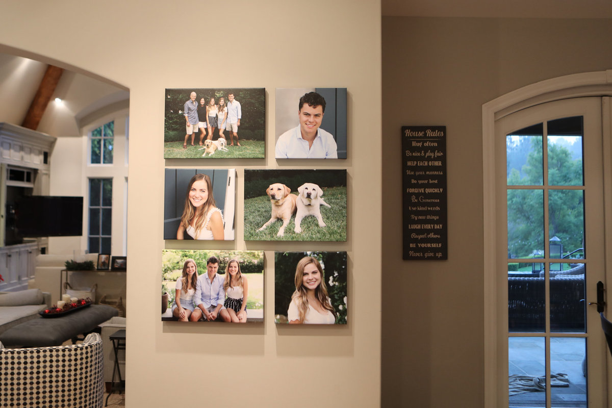 family portraits, finished product wall art