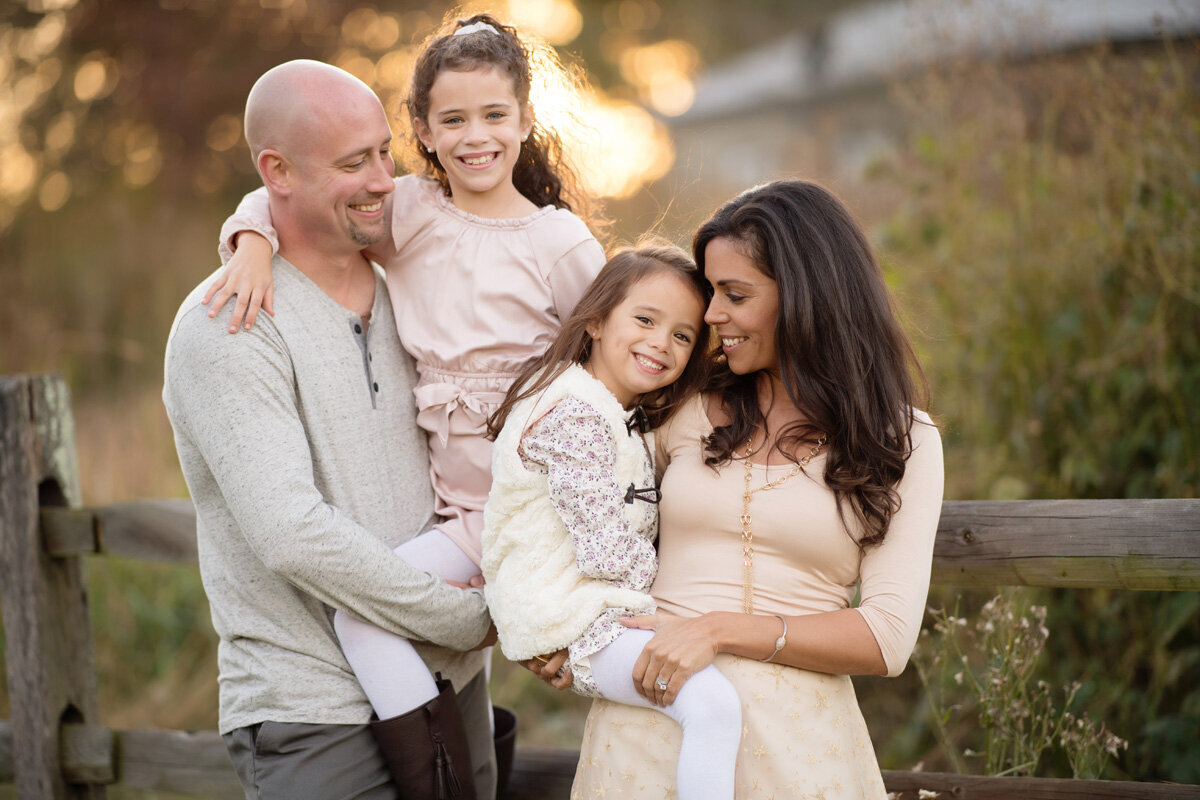 Family session located outside