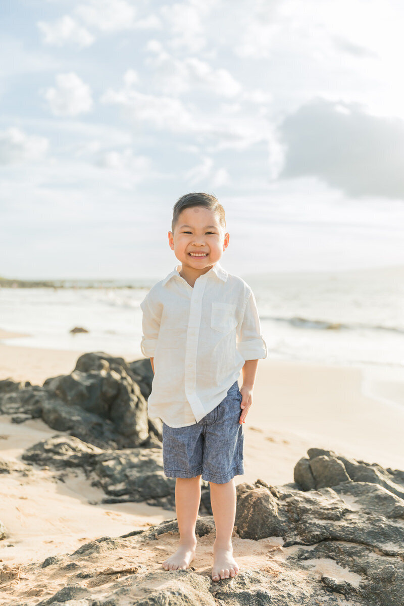family portraits in Maui  - little boy