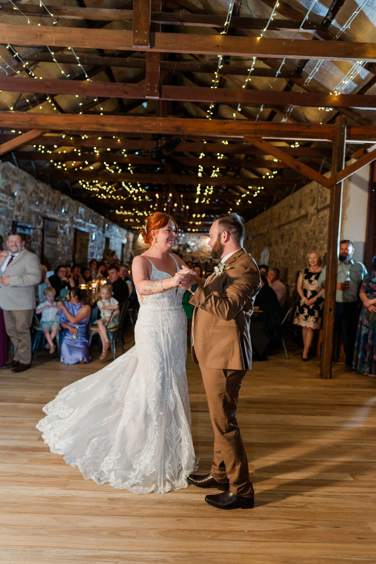 Candid wedding moments at the stable