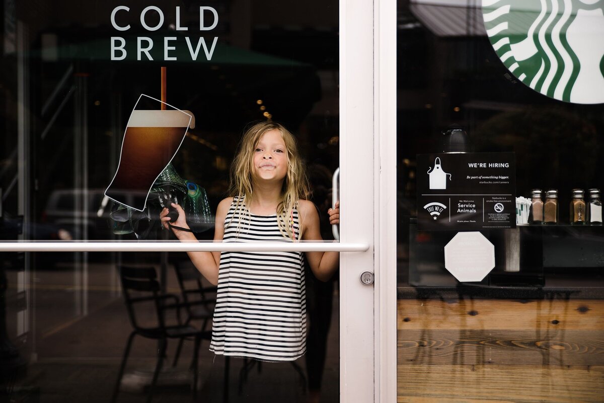 San Diego Lifestyle Family Photographer Starbucks