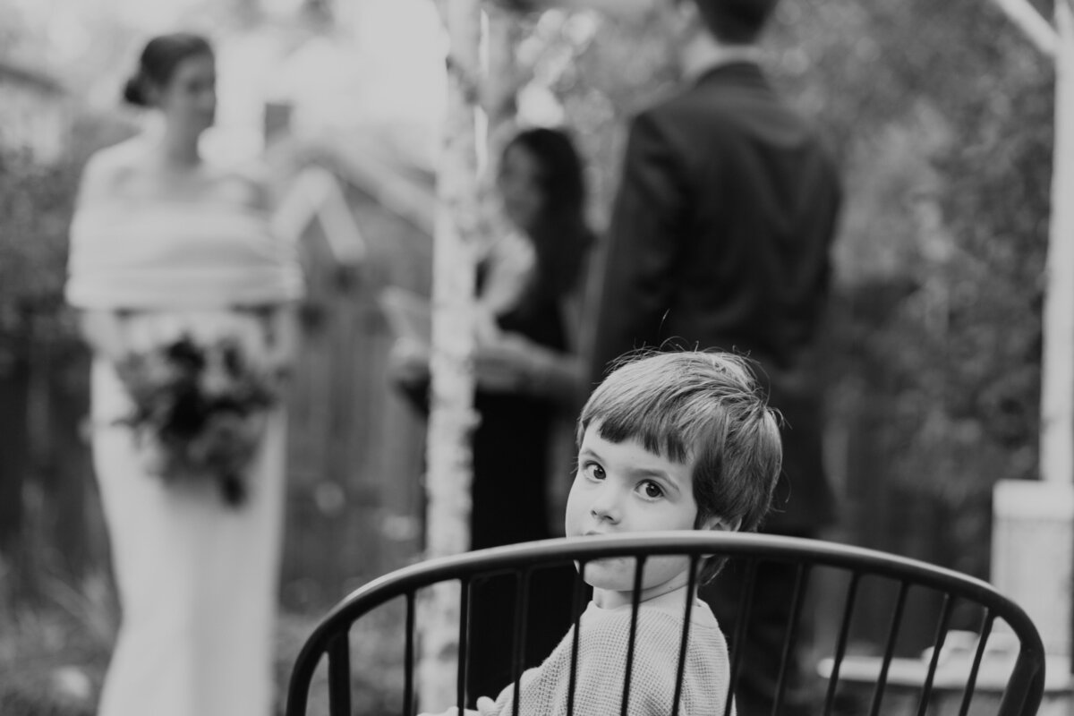 Son at wedding
