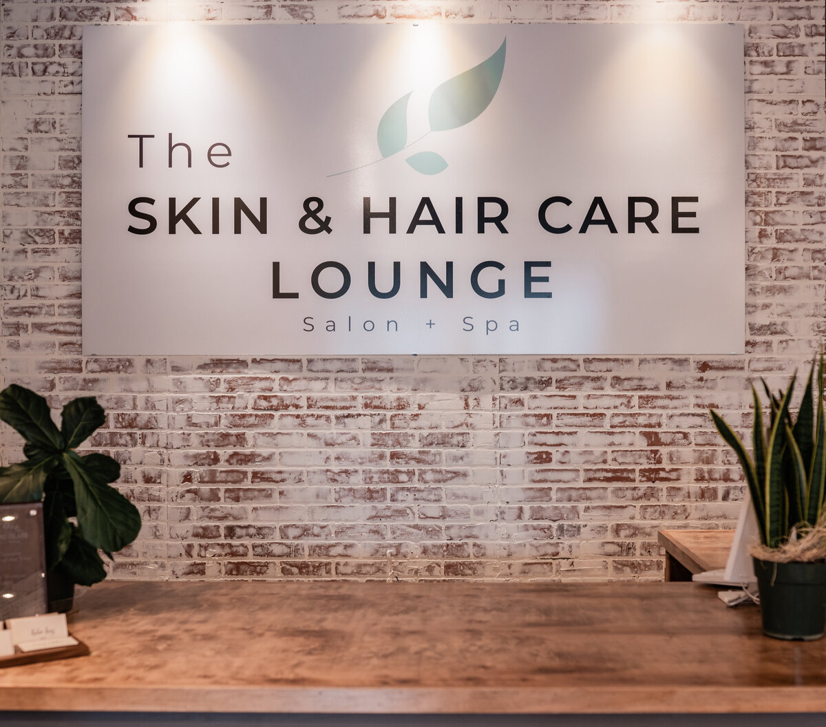 front desk of The Skin Care Lounge salon & spa