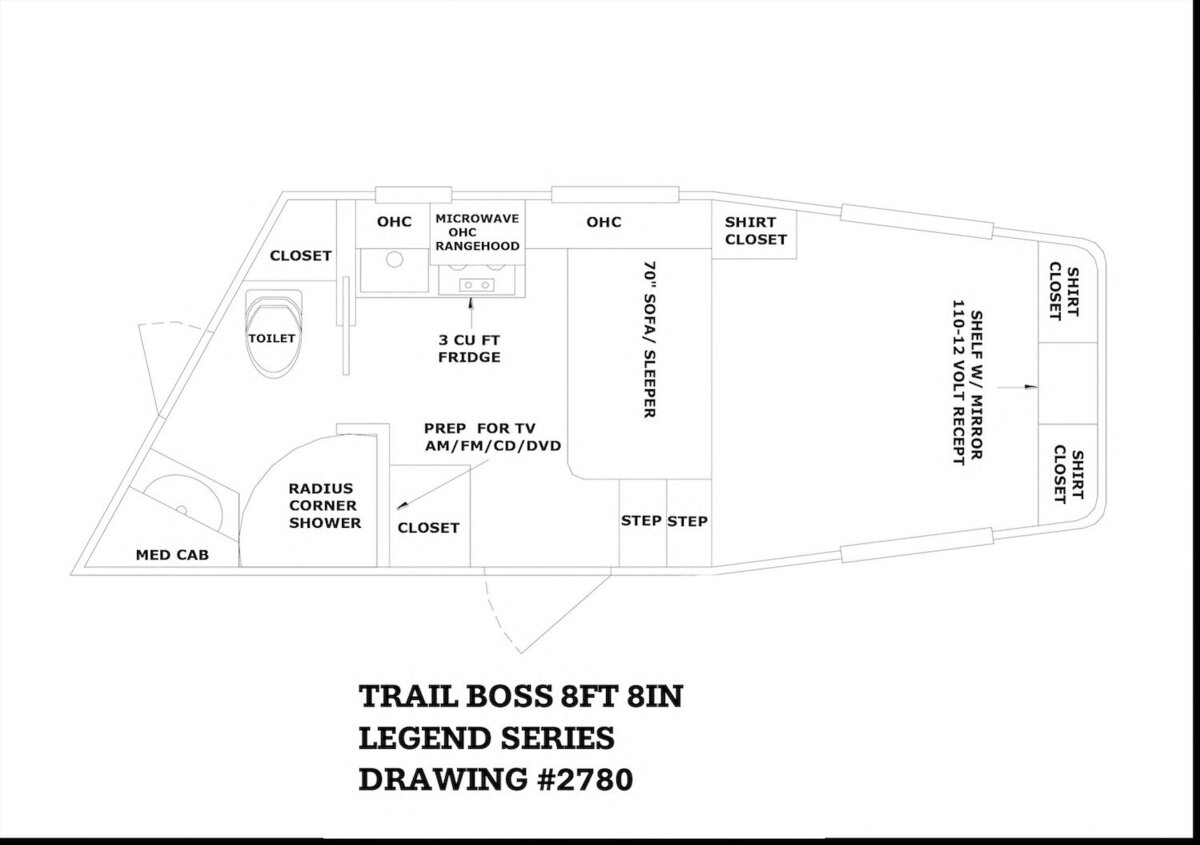 Legend Series trailer floor plan