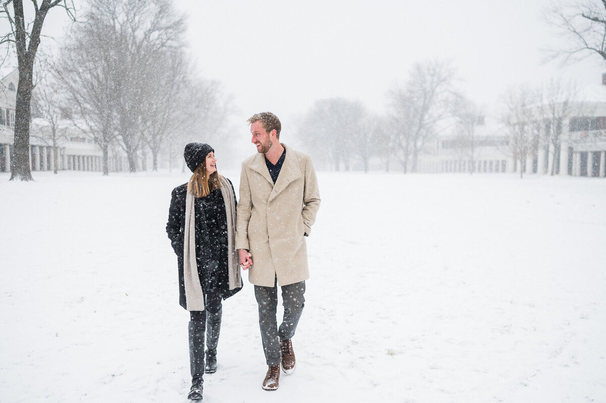 Snowy Charlottesville Engagement - Hunter and Sarah Photography-1