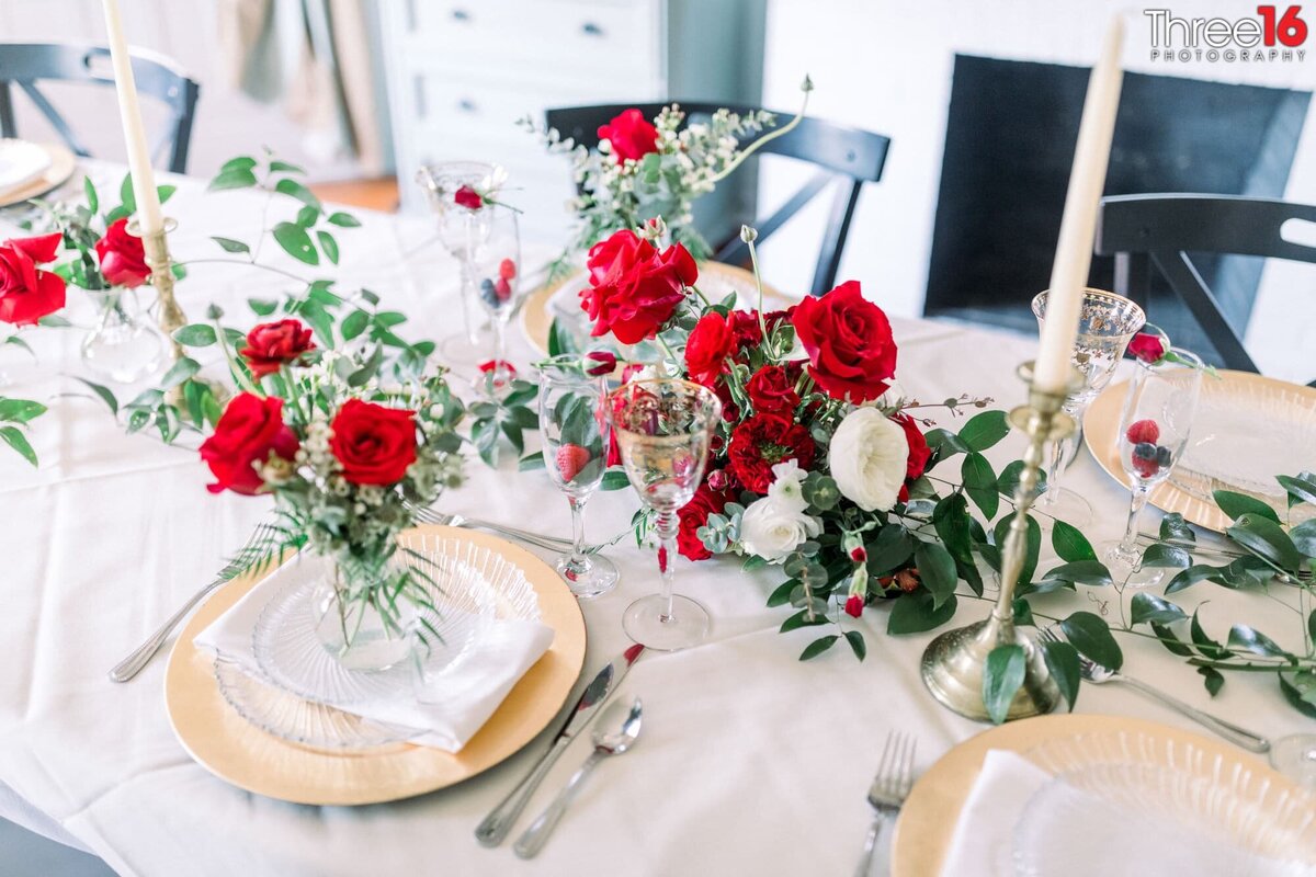 Table design for a wedding reception