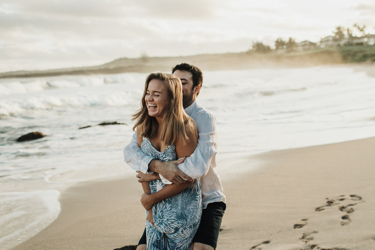 Natural engagement photos in Maui Photographer