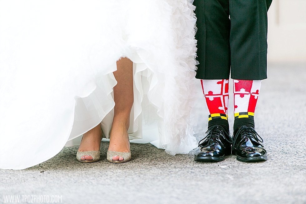 maryland flag socks wedding