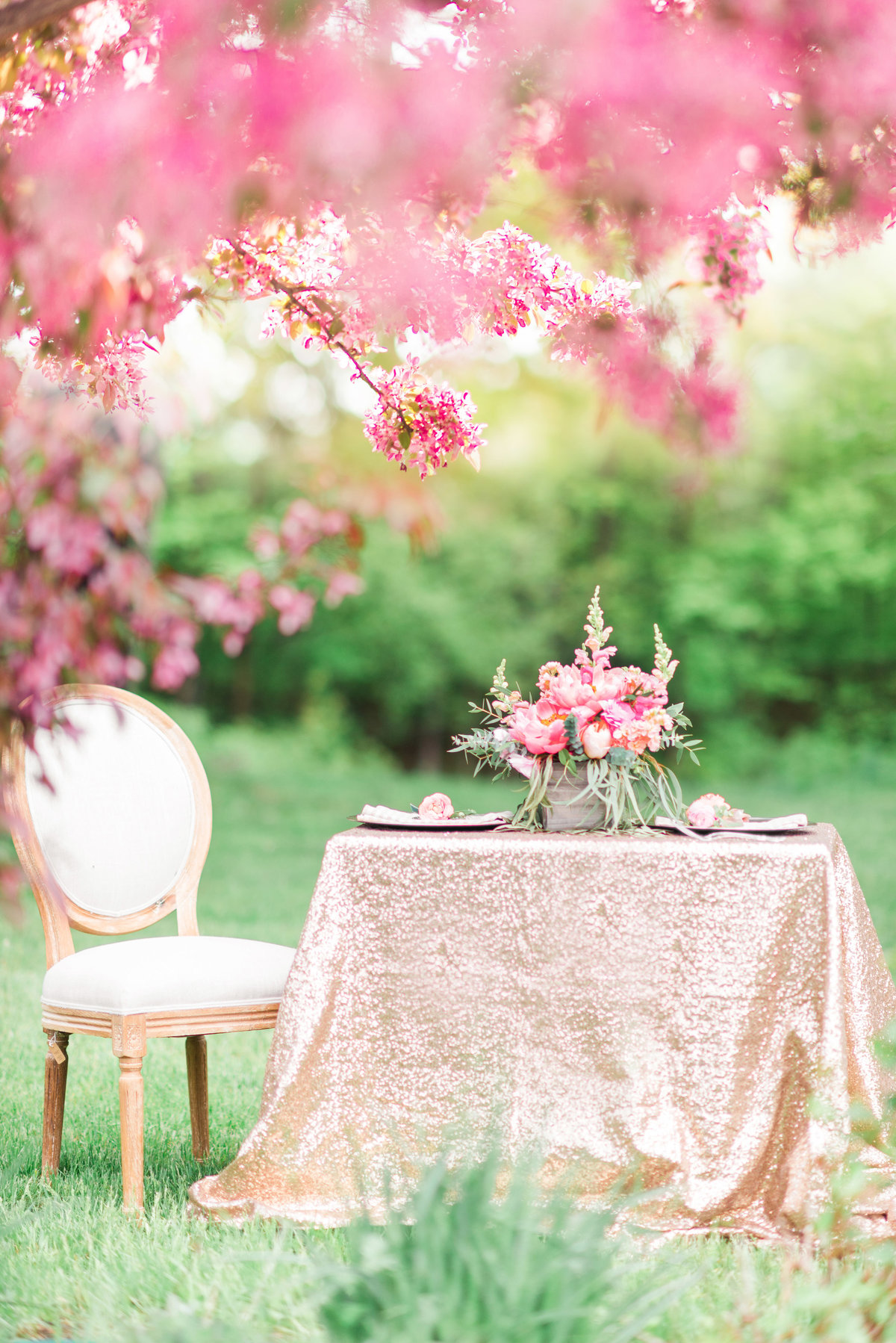 summer cherry blossom wedding photography in northern michigan