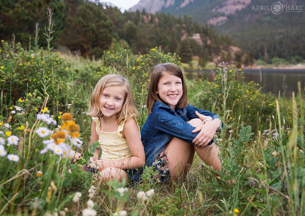 Colorado Wildflower Family Photos at Lily Lake in Estes Park Rocky Mountain National Park