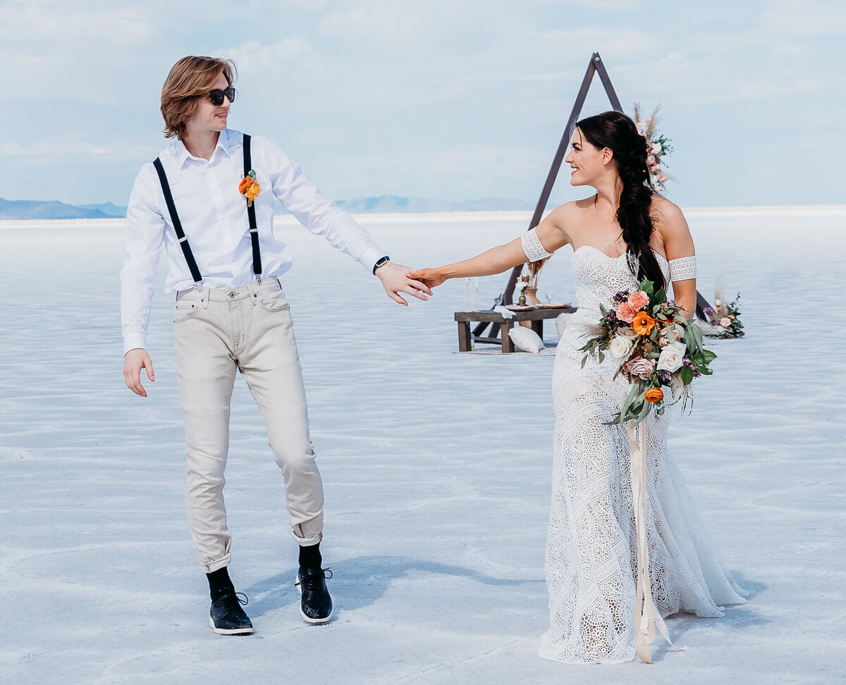 Utah Bonneville Salt Flats Elopement and Wedding Photographer