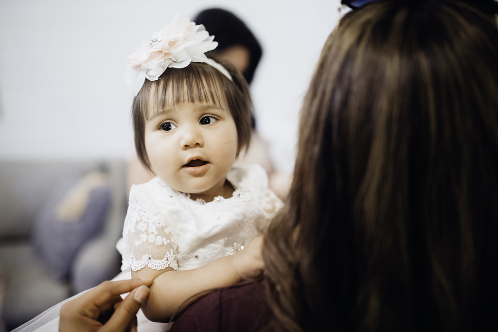 Wedding Photograph Of a Toddler in Dress Los Angeles