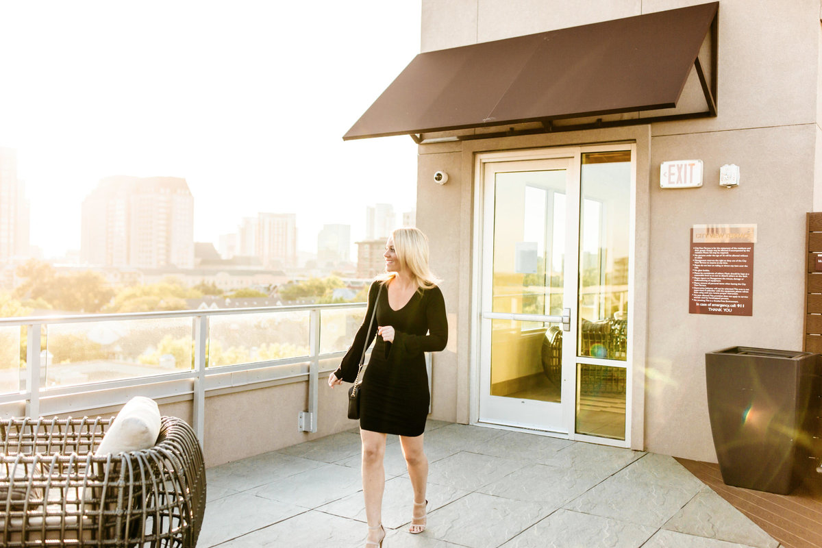 Eric & Megan - Downtown Dallas Rooftop Proposal & Engagement Session-12