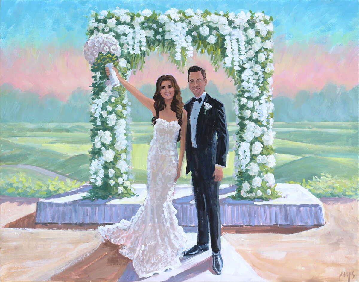 wedding painting of ceremony