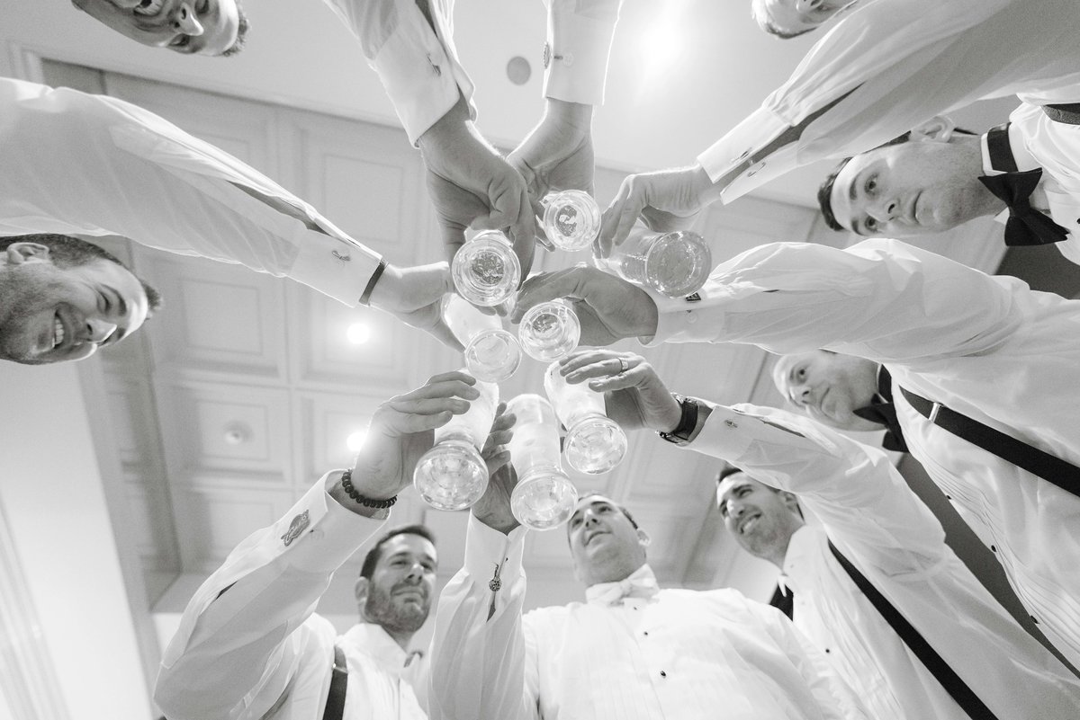 Fun groomsmen photo at Watermill Caterers