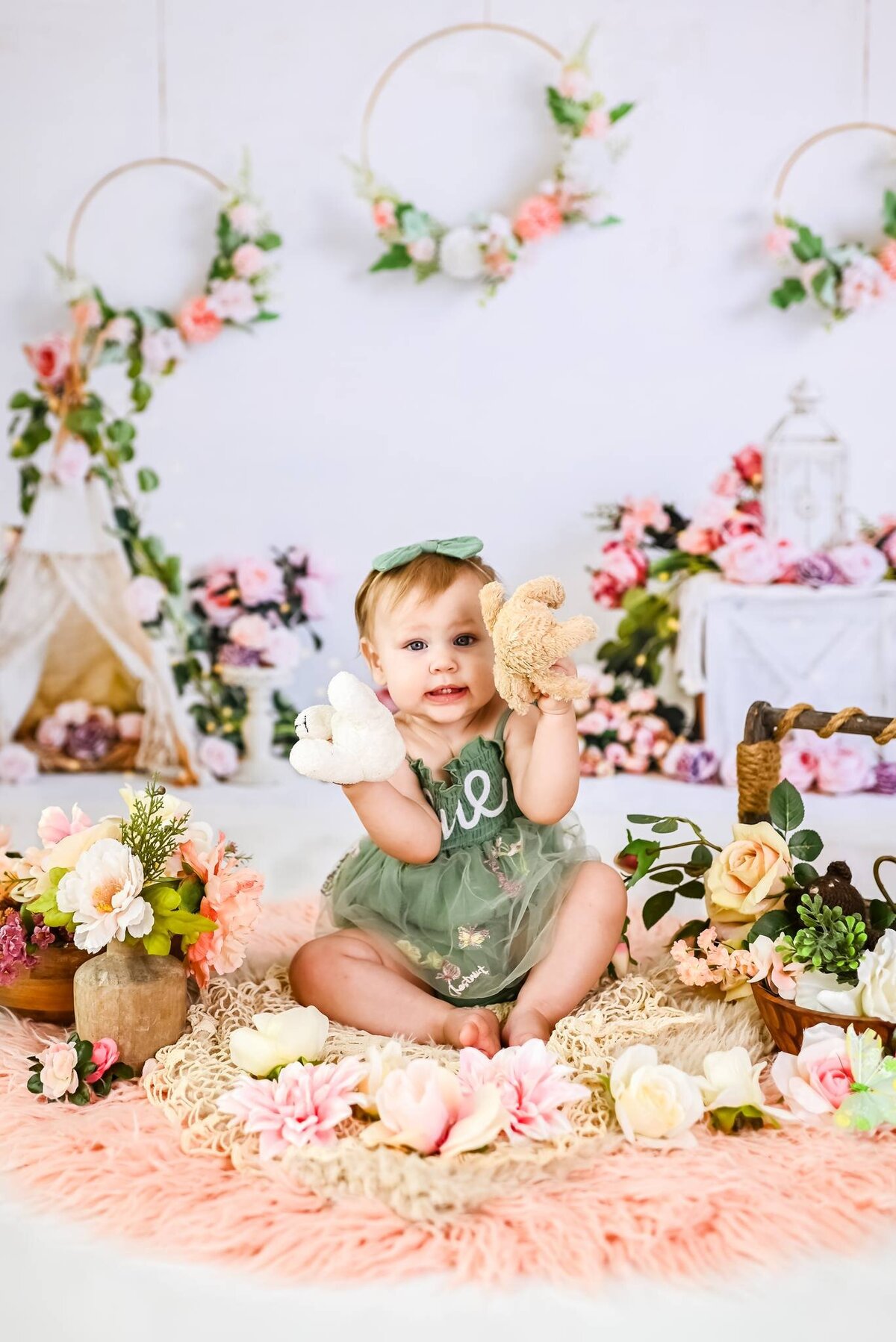 one year cake smash photographer galveston texas