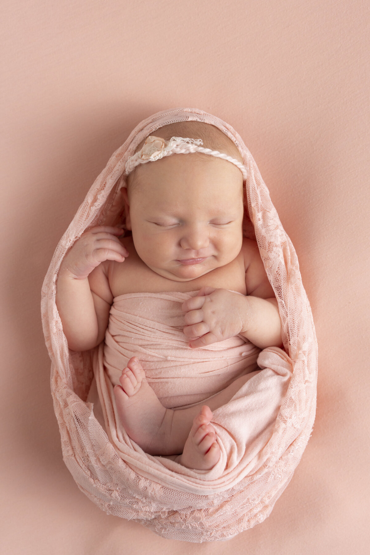 Newborn pink photoshoot