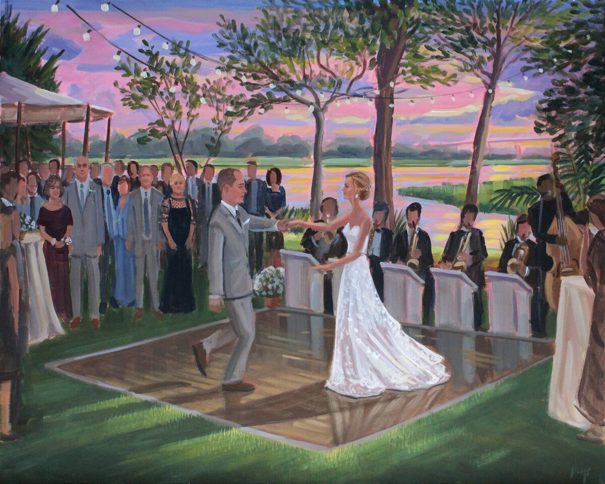 Painting of Ocean Isle Wedding
