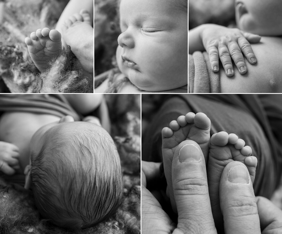 Detailed newborn photography by Laura King in Houston