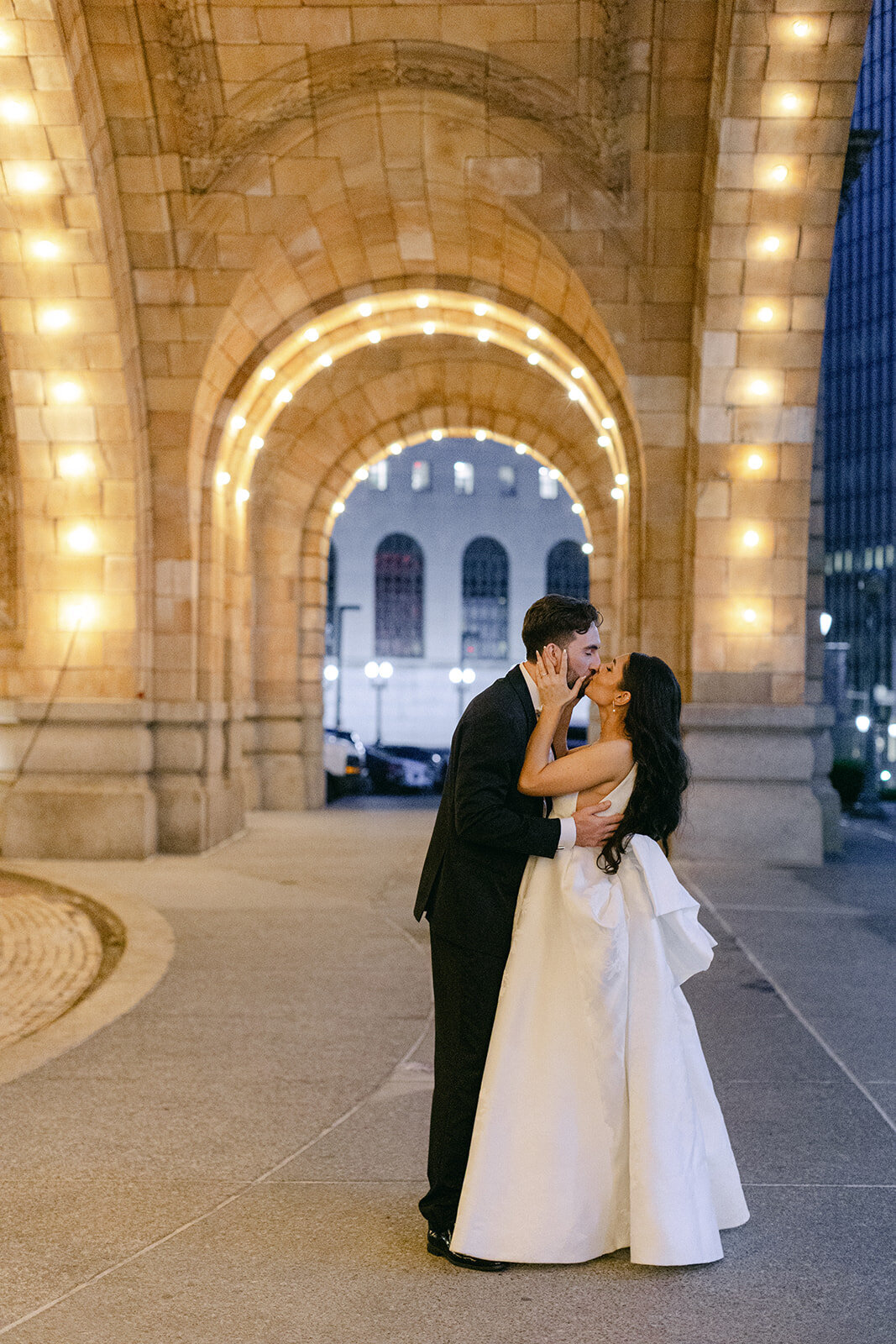 Romantic wedding reception at The Pennsylvanian, iconic Pittsburgh wedding venue