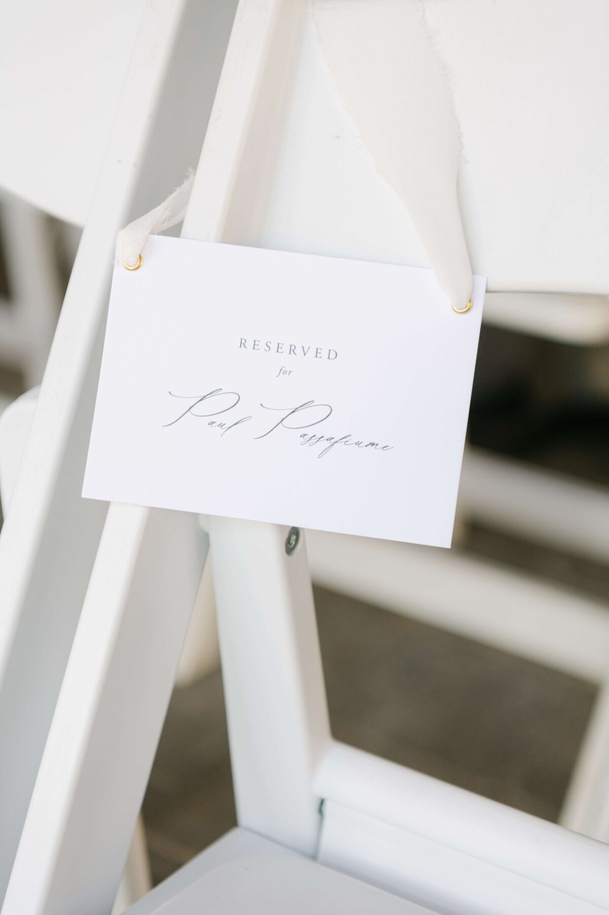 Wedding Ceremony Reserved Signs