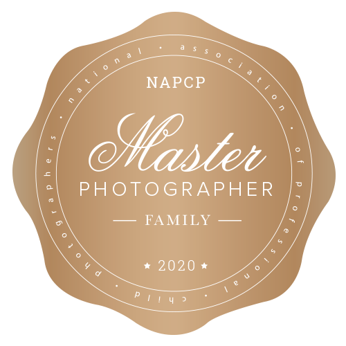 Logo Seal from NAPCP recognizing earning Master Photographer certification for Family Photography in 2020