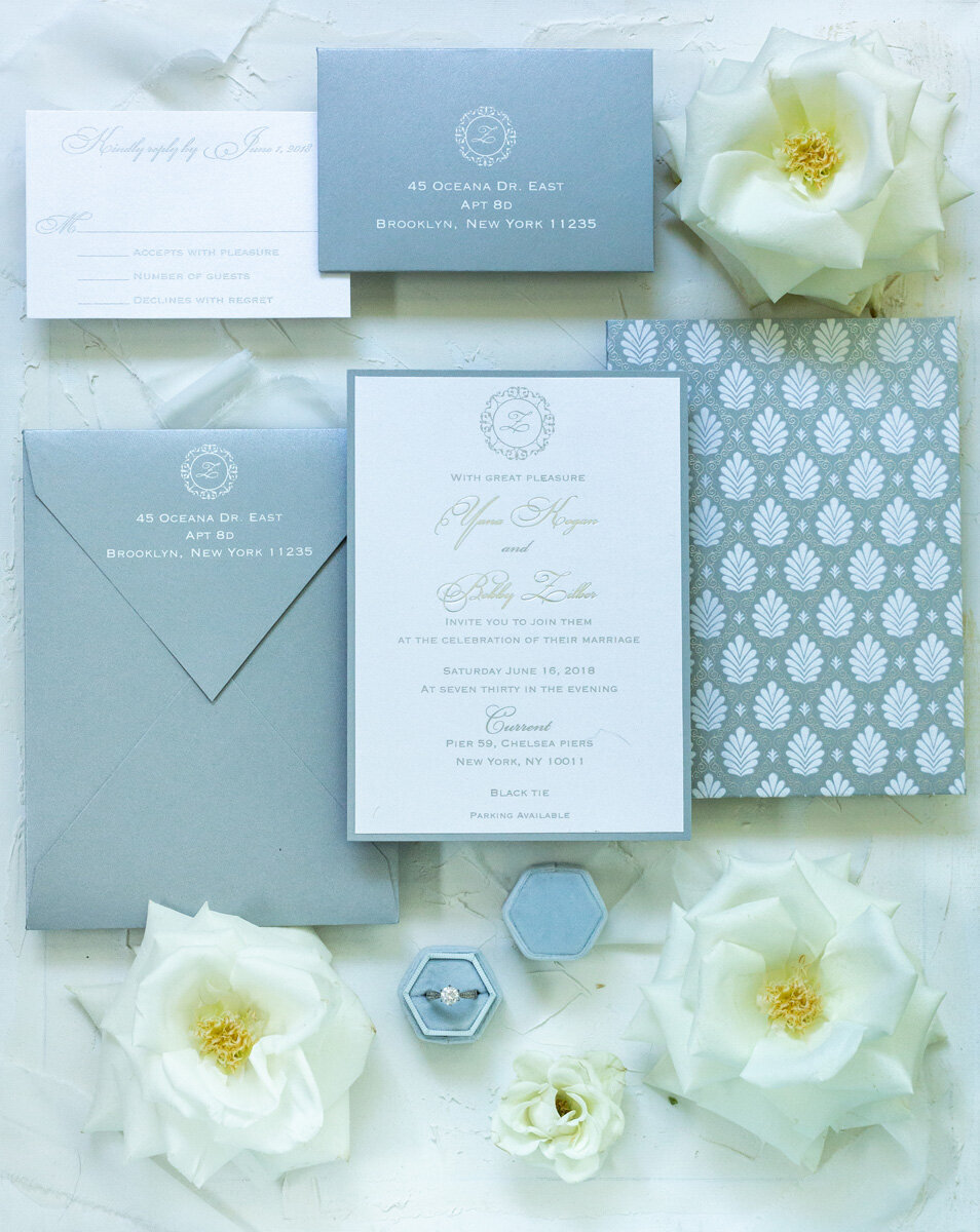 wedding stationery custom invitation suite plume and stone 73