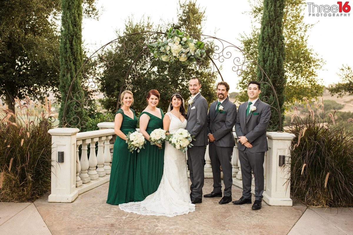 Bridal party at the Vellano Country Club in Chino Hills, CA