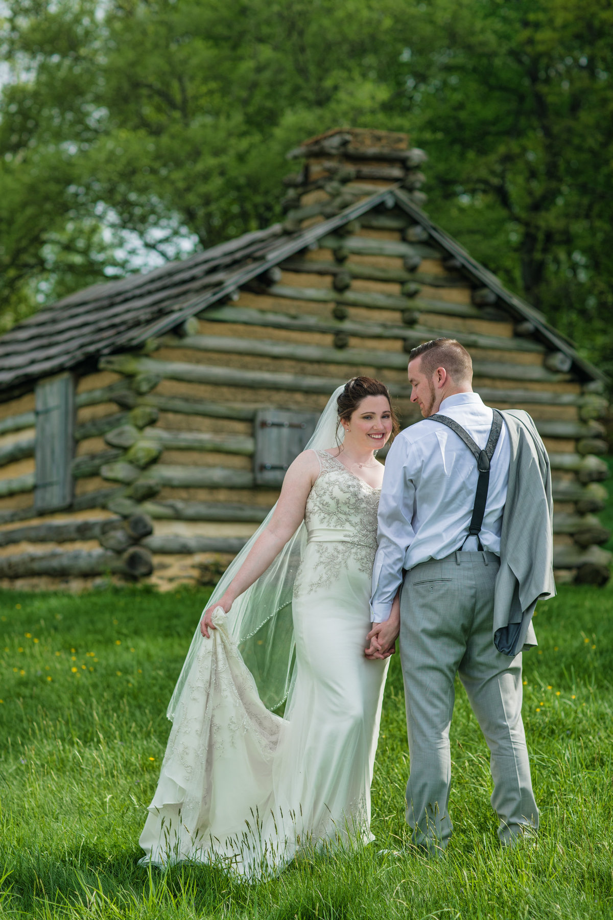 Bride and Groom in Valley Forge National Park