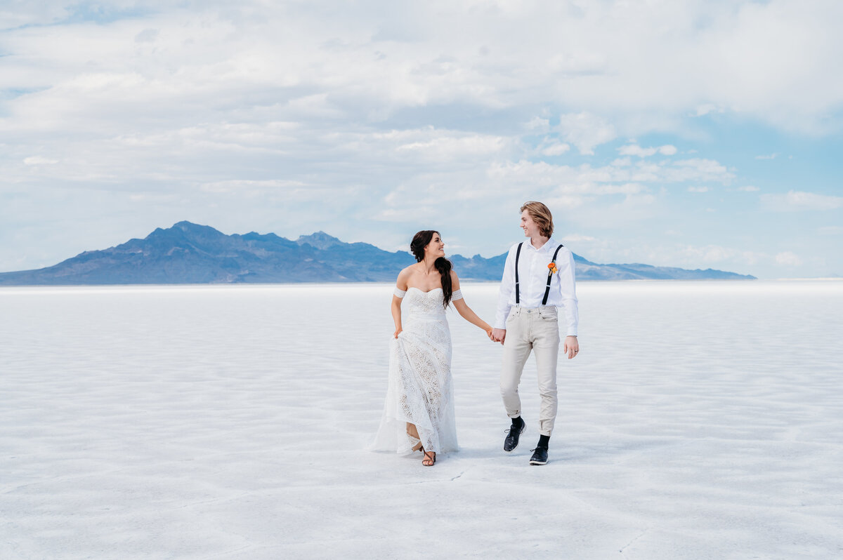Utah Bonneville Salt Flats Elopement and Wedding Photographer