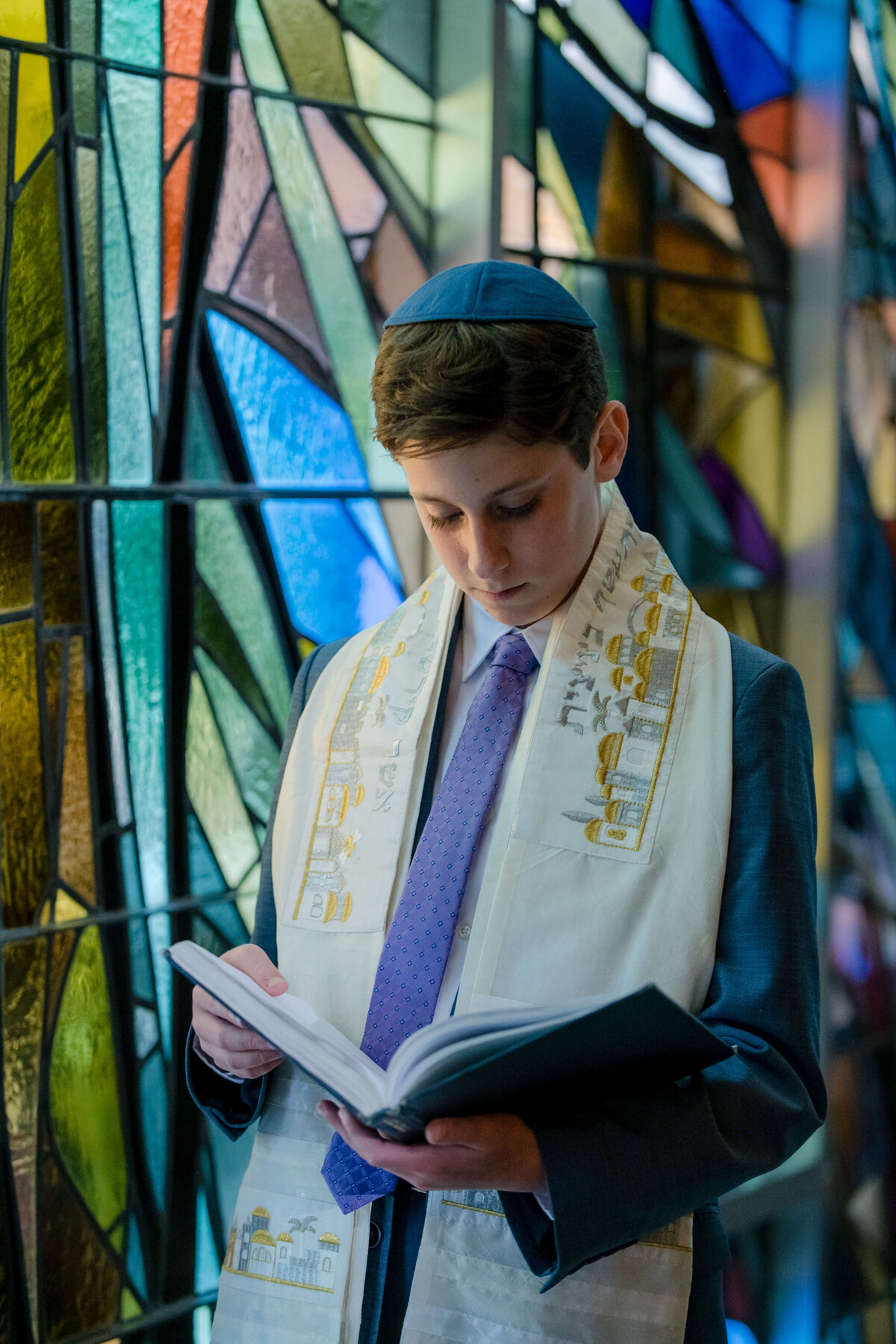 Bar Mitzvah ceremony at a Los Angeles synagogue